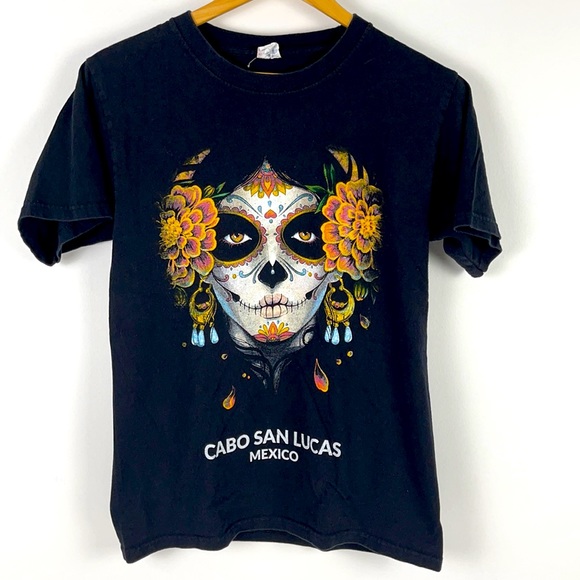 ✨3/$25✨Vintage Cabo San Lucas Mexico Sugar Skull Graphic Tee